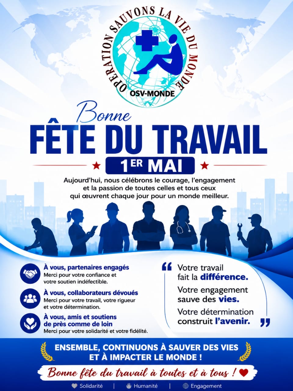 À l’occasion de la journée mondiale du travail 